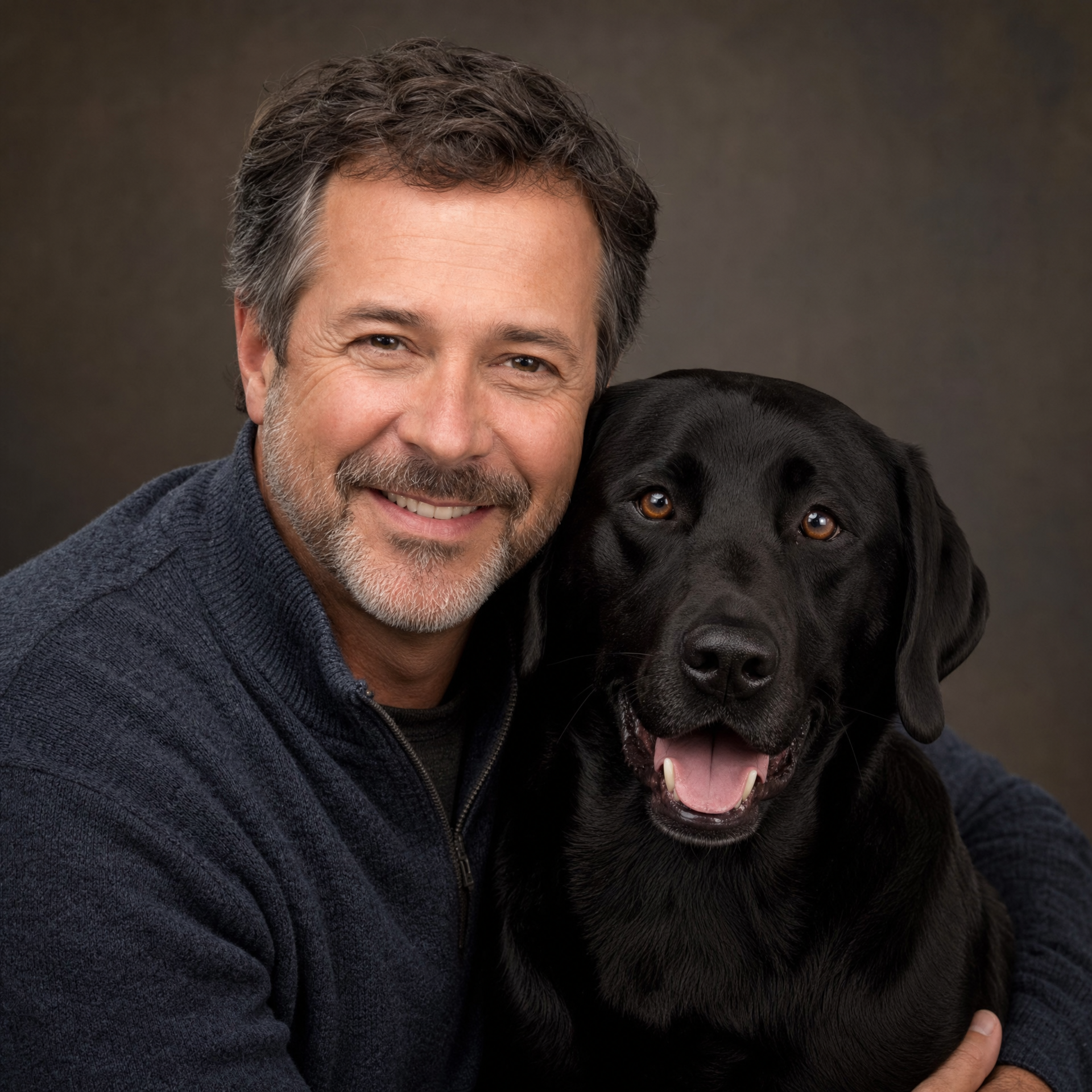Michael with Black Labrador